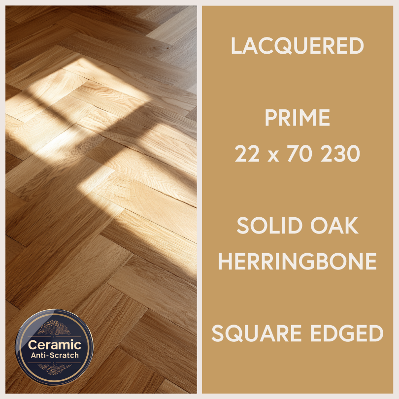 Ceramic Coated Finish - Solid Oak Parquet Flooring Blocks